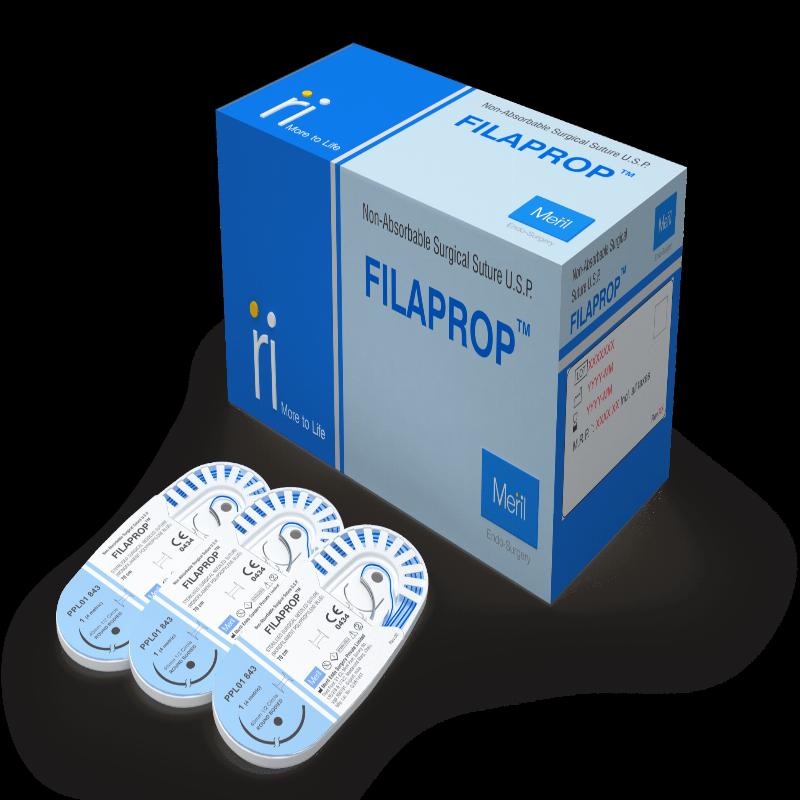 FILAPROP USP 3-0, 2 голки колючі 26мм 1/2 90см (шовний матеріал Поліпропілен)